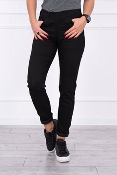 Picture of PLUS SIZE BLACK STRETCH TROUSER WITH TAPERED LEG